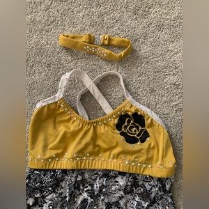 Yellow and black dance costume
